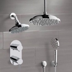 Dual Shower Head Shower System with Handheld